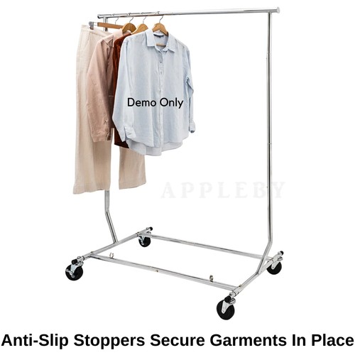 Commercial Clothing Garment Rack Retail Shop Portable Display Coat Clothes Stand - Picture 2 of 13