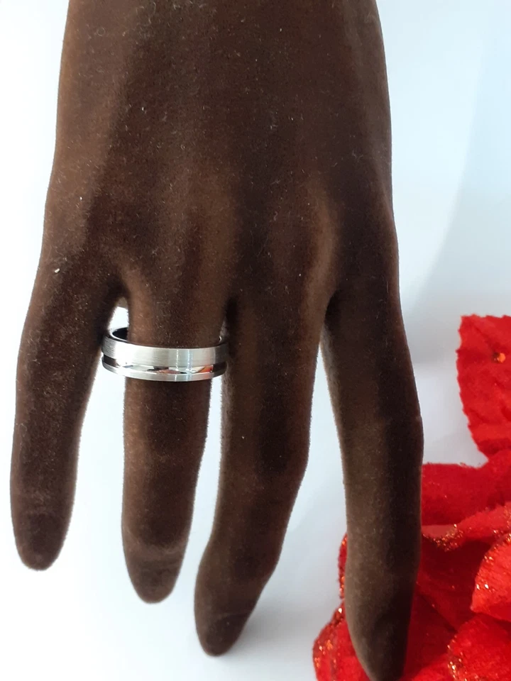 anello argento 925 uomo donna fedina artlinea satinata lucida misura 24 zaf106 - Immagine 2 di 4