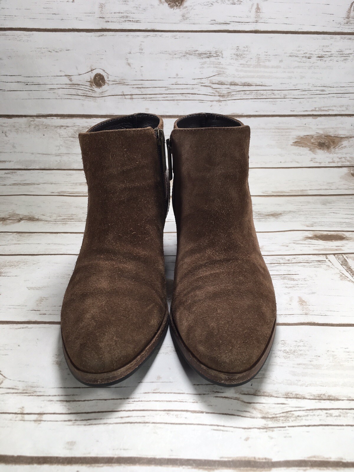 womens boho boots on Womens Aquatalia Boots Farin Brown Leather Boho Buckl Gem