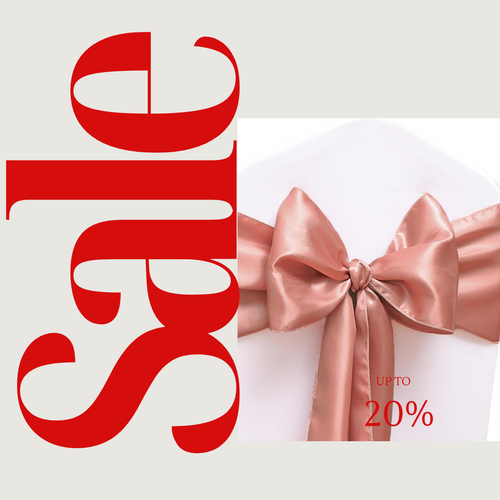 SATIN - Chair Sashes Bows for Wedding Reception Event Banquets Chair Decoration, - Picture 2 of 2