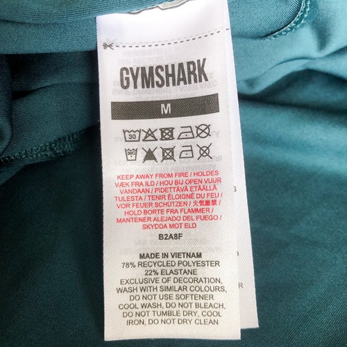 Gymshark Women's Training Leggings 7/8 Running Gym Winter Teal Blue Medium - Picture 6 of 9