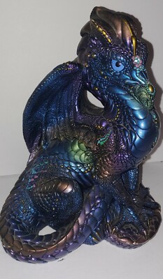 windstone editions male dragon 龍の置物 Male Dragon – Emerald Peacock – Windstone Editions