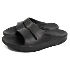 OOfos OOah Women's Size 8 Black Rubber Sport Recovery Thong Flip Flop Sandal