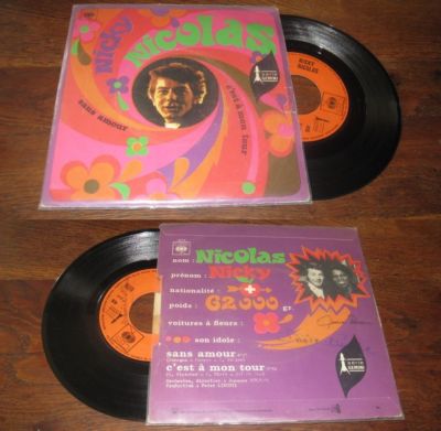 NICKY NICOLAS - Sans Amour Rare French PS 7' Mods R&B James Brown 68'