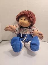 Cabbage Patch Doll 16" Brown Hair/Eyes One First Tooth Vintage 1983 Dress Boots