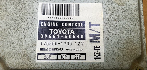 Toyota Land Cruiser KZJ90L KZJ95R 1KZTE M/T 89661-60540 engine computer oem jdm - Picture 3 of 9