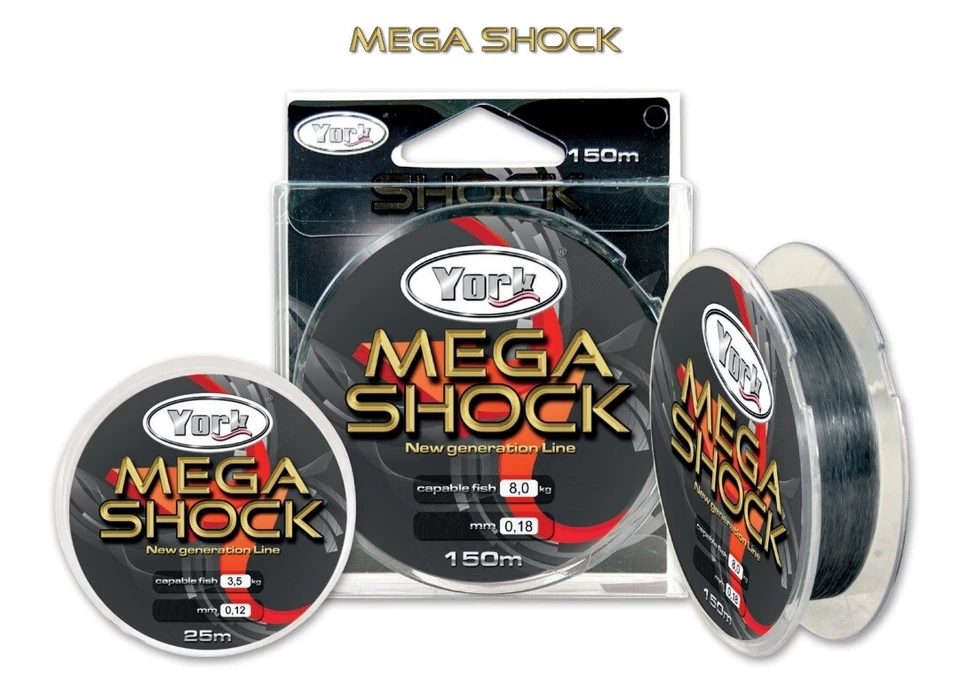 York Monofile Mega Shock 0,12 - 0,40mm Angelschnur fishing line Angelsehne