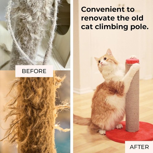 Nature Hemp Rope,Sisal Rope for Cat Scratcher,Rope for Cat Scratch Post,Cat Scra - Picture 2 of 8