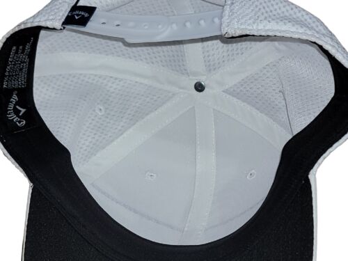 Gorra de golf Callaway a rayas blanca/azul ajustable con cierre a presión - Imagen 9 de 10