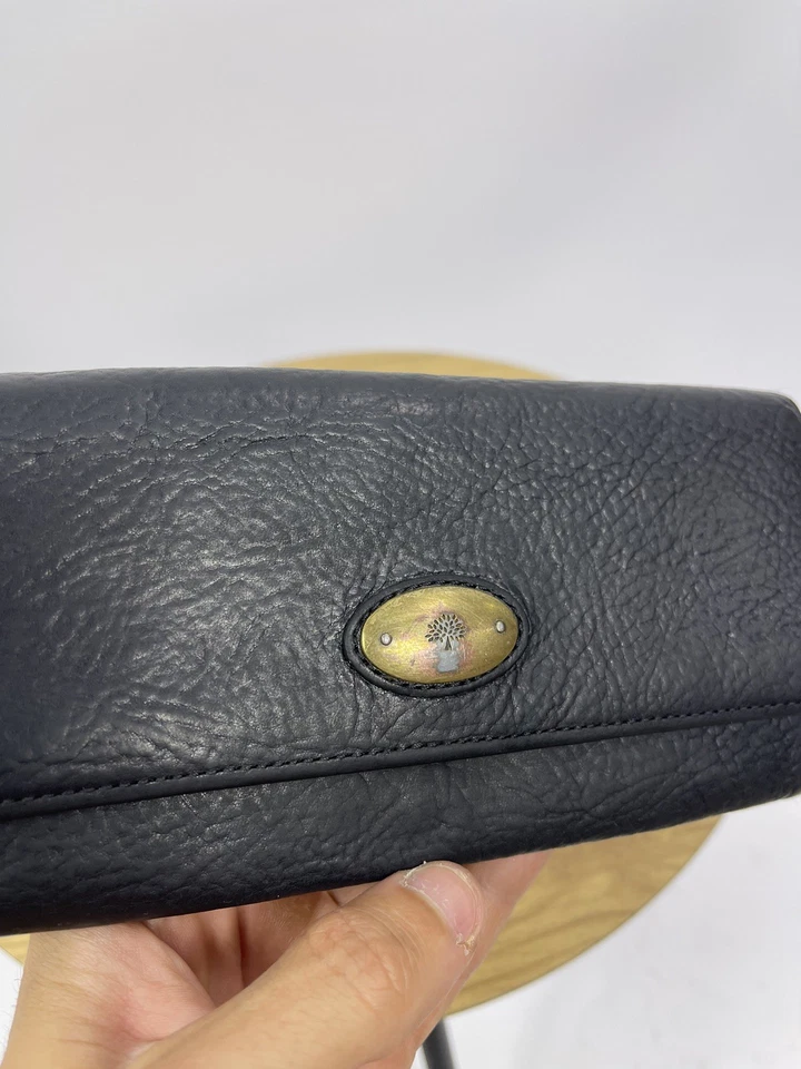 Cartera Mulberry Cuero Negra Clásica Francesa Cartera Inglaterra RIRI Foto 2 de 4