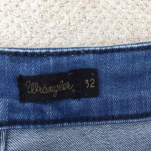 Wrangler cigarette denim shorts 32 blue cotton zip fly skinny 118477 - Picture 6 of 11