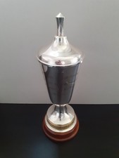 Alter Pokal, mit Deckel, LUX-Filter-Skat-Pokal, Leverkusen, 1982