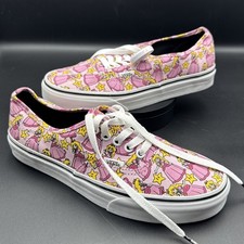 Vans Auténticas X Nintendo Princess Peach Mujer’s 7 Hombre 5.5 Rosa Lona Tenis