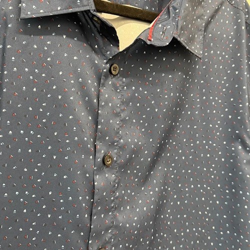 Axist Stretch Men's Button Up Shirt Short Sleeve Blue Size 2XL 100% Polyester - Picture 3 of 8