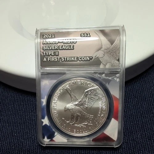 2021 $1 Type2 American Eagle ANACS MS 70 First Strike