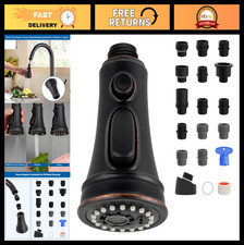 3-Function Pull Down Kitchen Faucet Sprayer Head Replacement - 15 Adapters, NSF
