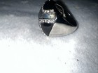 VTG/modern Silver Tone Rhinestone & Abalone Shell Ring Sz 7.5.  L — photo 3