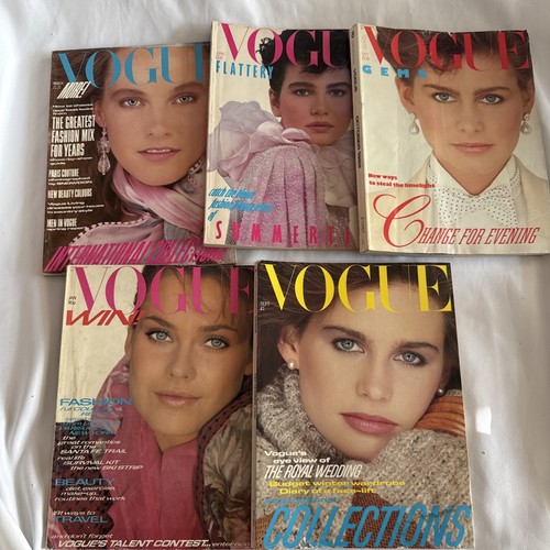 Vintage Vogue Zeitschriften Konvolut 1981 1982 x5