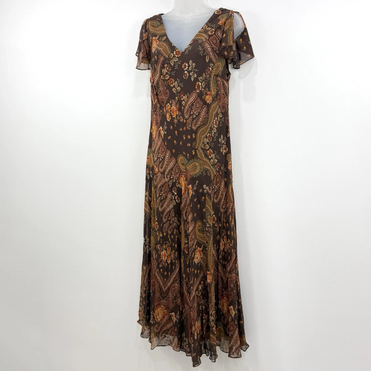 white christmas dresses Cytherea Asymmetric Floral Ruffle Midi Dress main image 0