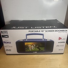 Altec Lansing Portable 10 Screen Media Boombox Roku CD/DVD Gaming Bluetooth BLU