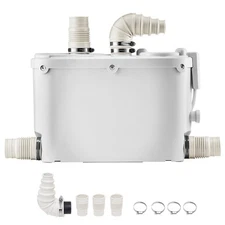 Macerator Pump 500W 29 GPM Flow 26 ft Head Lift Pump for Kitchen Basement Sink