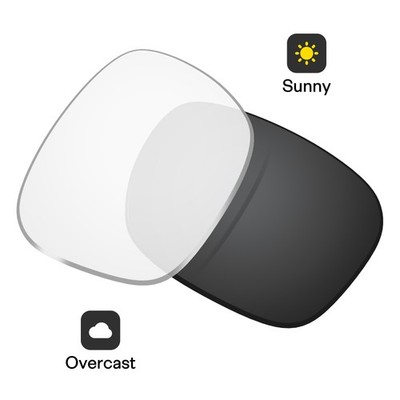 Lenslog Grey Photochromic Non-Polarized Replacement Lens For Ray-Ban RW4008-53mm