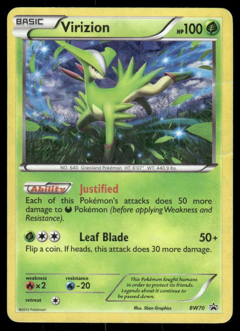 Pokemon Tcg Virizion #BW70 Pokemon Promo MP