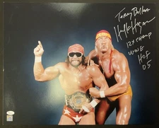 HULK HOGAN Signed 12x Champ HOF 05 Inscriptions Autograph 16x20 Photo JSA U67155