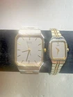 Vintage Seiko Quartz 5Y95-5030 + 2C20-5209 Octagonal  Two-Tone Steel Bracelet