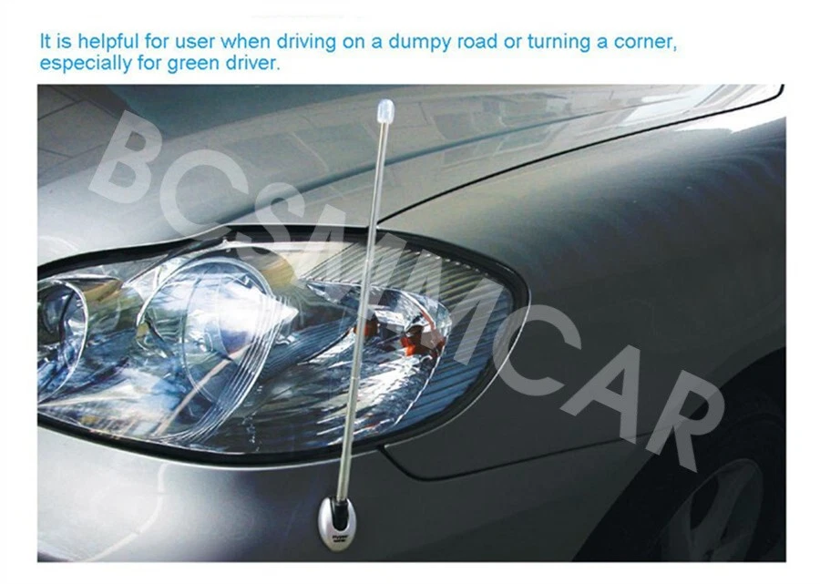 Antena ajustável para carro auxiliar de estacionamento parachoque de direção poste de canto protetor de segurança - Imagem 2 de 4