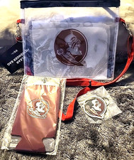 Florida State U. Seminoles FSU Clear Stadium Crossbody Bag, Keyring Slim Koozie