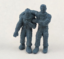 Marx Tom Corbett Blue Rubber Astronaut 1950s Vintage Space Playset Set of 2