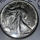 1944 LIBERTY WALKING SILVER Uncirculated. Frosty White