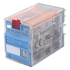 Comat Releco C9-A41/240VAC Control Relay, 4-Pole, 5A 250VAC/30DC, 240VAC Coil