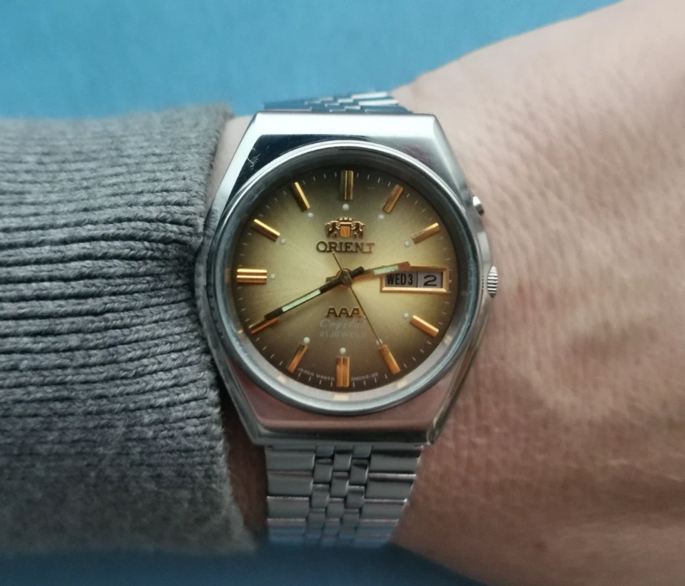 Automatic Watch ORIENT DAY-DATE LH L469712 m.46943 21 jew. SERVICED JAPAN 1980's - Image 2 of 4