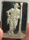 1976 1oz .999 Silver Bar WYATT EARP 24kt Gold over .999 Silver *COM235