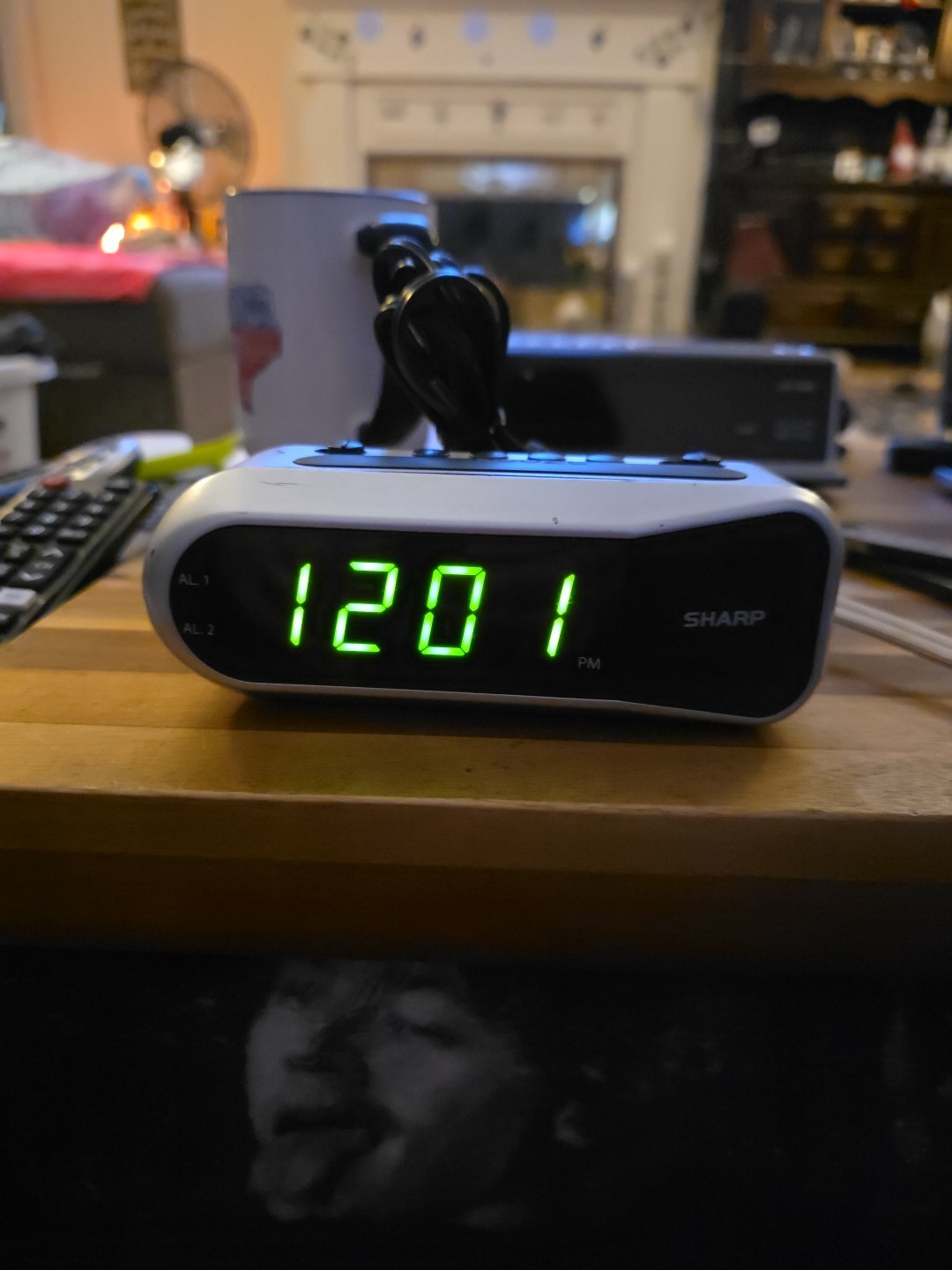 Sharp Interteck SPC 100 Digital Alarm Clock Wired W/Battery Backup TESTED & WORKS featured image