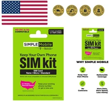 Universal Prepaid SIM Card for GSM Phones with 4G LTE - Simple Activation