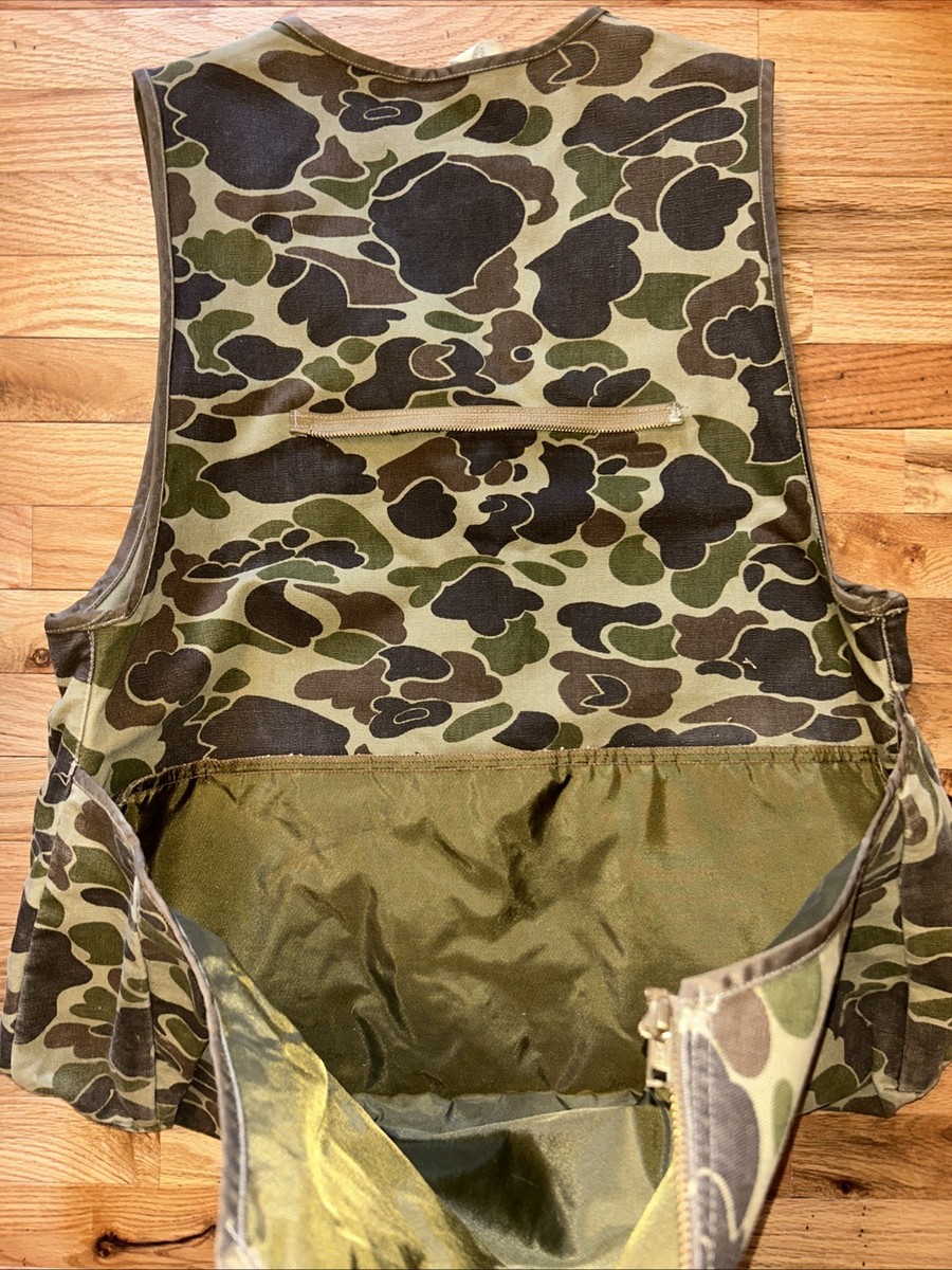 Vintage Carhartt USA Corduroy Duck Camo Hunting Vest USA Canvas