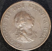 1799 Half Penny George III Ship & Britannia Bold Detail Nice Higher Grade