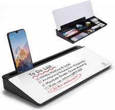 Desktop Whiteboard Dry-Erase-Board - Computer Keyboard Stand White Board Surface