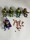 Lot of (5) Figures~1988 Mirage Playmate TMNT Shredder & Turtles w Accessories