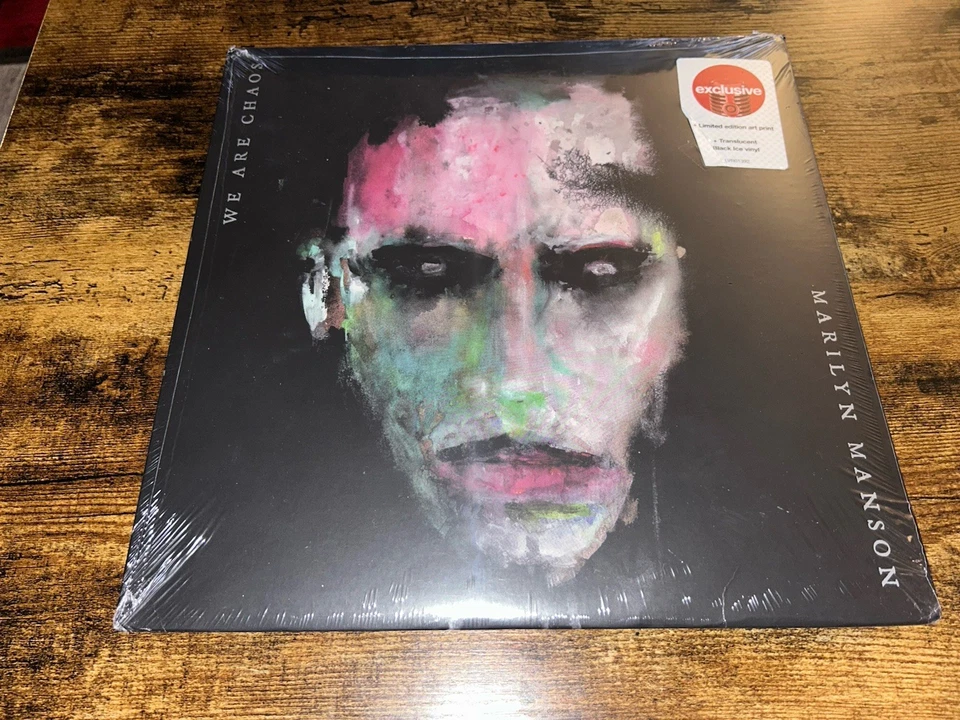 Marilyn Manson, WE ARE CHAOS, Black Ice Colored Vinyl LP + Art Print, NEW SEALED - Image 2 of 4