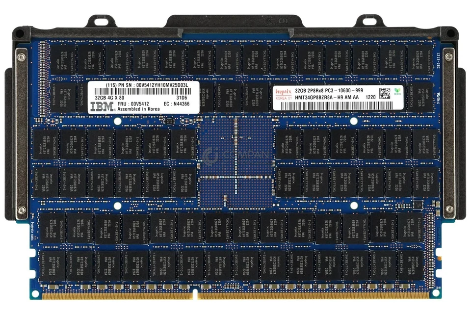 00V5412 IBM DDR3 32GB 4GX80 PC3-10600 1333MHZ CDIMM FOR PSERIES POWER7 - Image 2 of 4