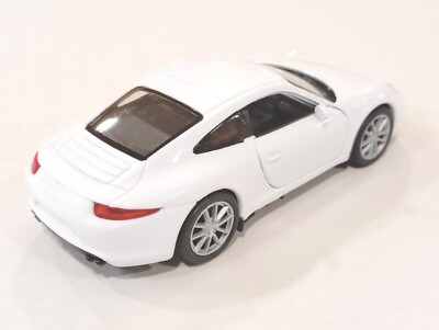 Welly 1/34 PORSCHE 911 CARRERA S Coupe, White Diecast Metal