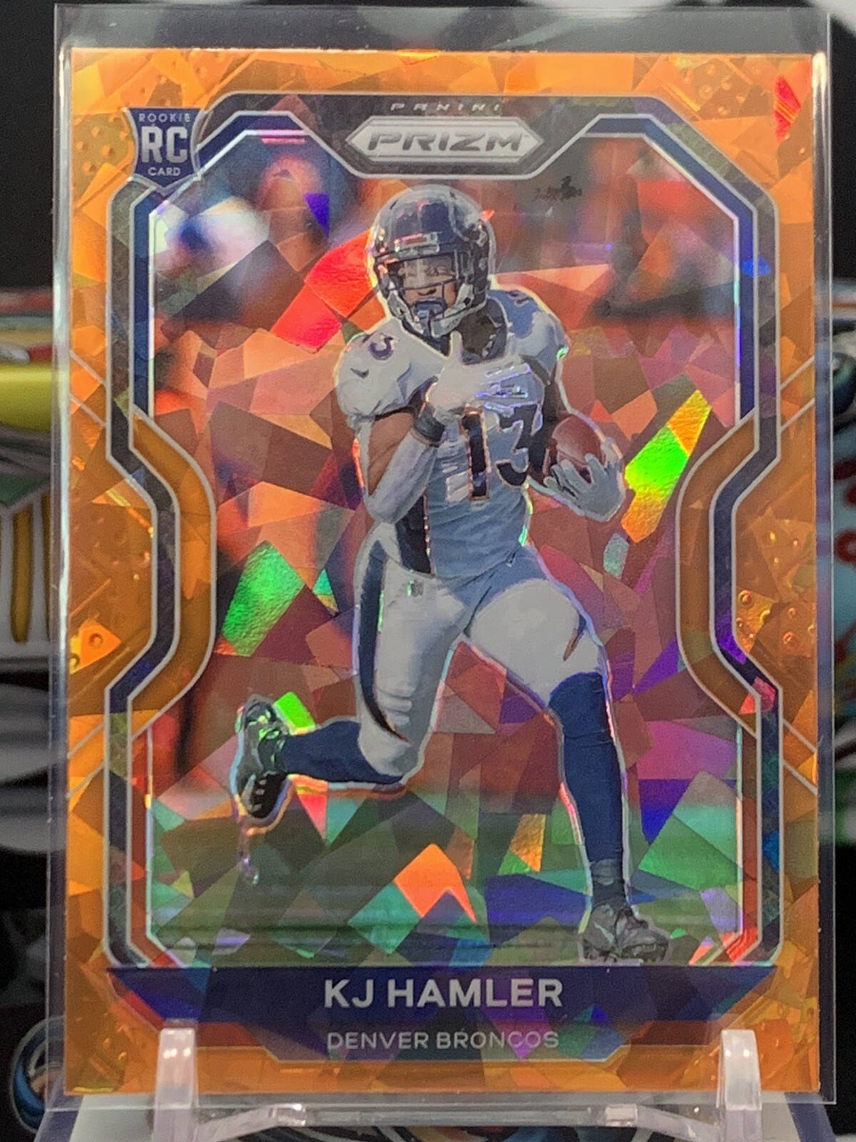 KJ Hamler ROOKIE CARD Orange Cracked Ice Prizm FANATICS 2020 Panini Prizm 315 6J