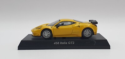 Kyosho 1/64 FERRARI 458 ITALIA GT2 YELLOW diecast car model *READ