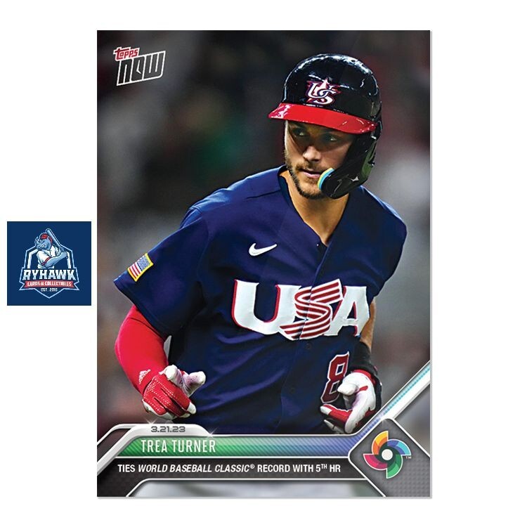 2023 Topps Now World Baseball Classic #WBC-68 Trea Turner Team USA