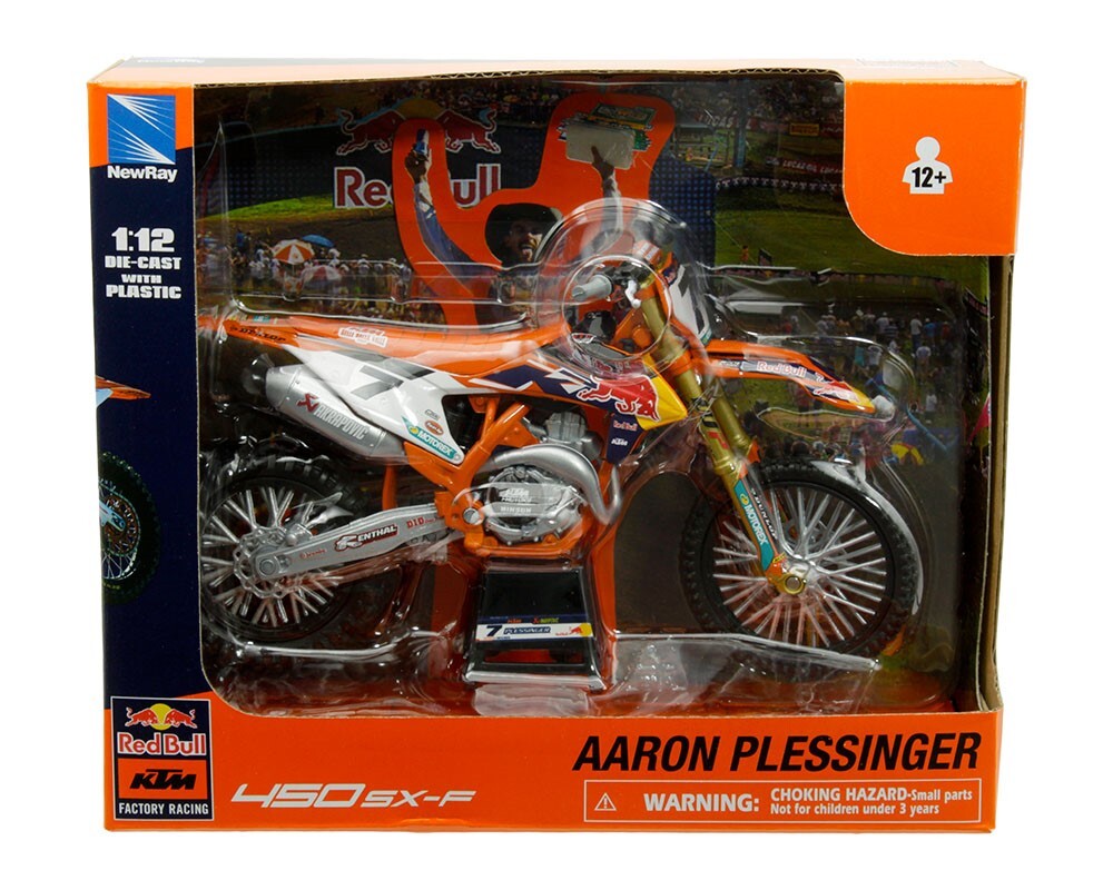 NEWRAY RED BULL KTM 450 SX-F DIRT BIKE MOTORCYCLE 1/12 #7 AARON