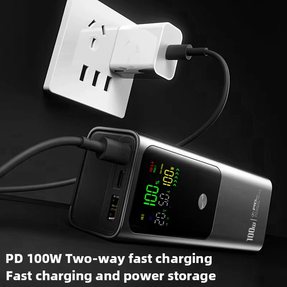 Power Bank 20000mAh 100W Charging Portable External Battery Backup For Phone/lap Power Bank 20000mAh 100W Charging Portable External Battery Backup For Phone/lap